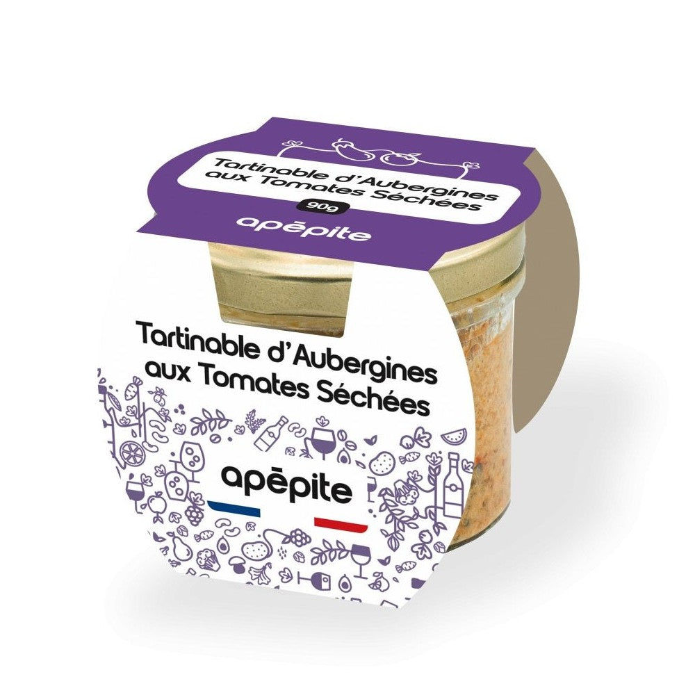 Apepite Tartinable d Aubergines aux Tomates Sechees 90g (Aubergine &amp; Sun-Dried Tomato Spread)